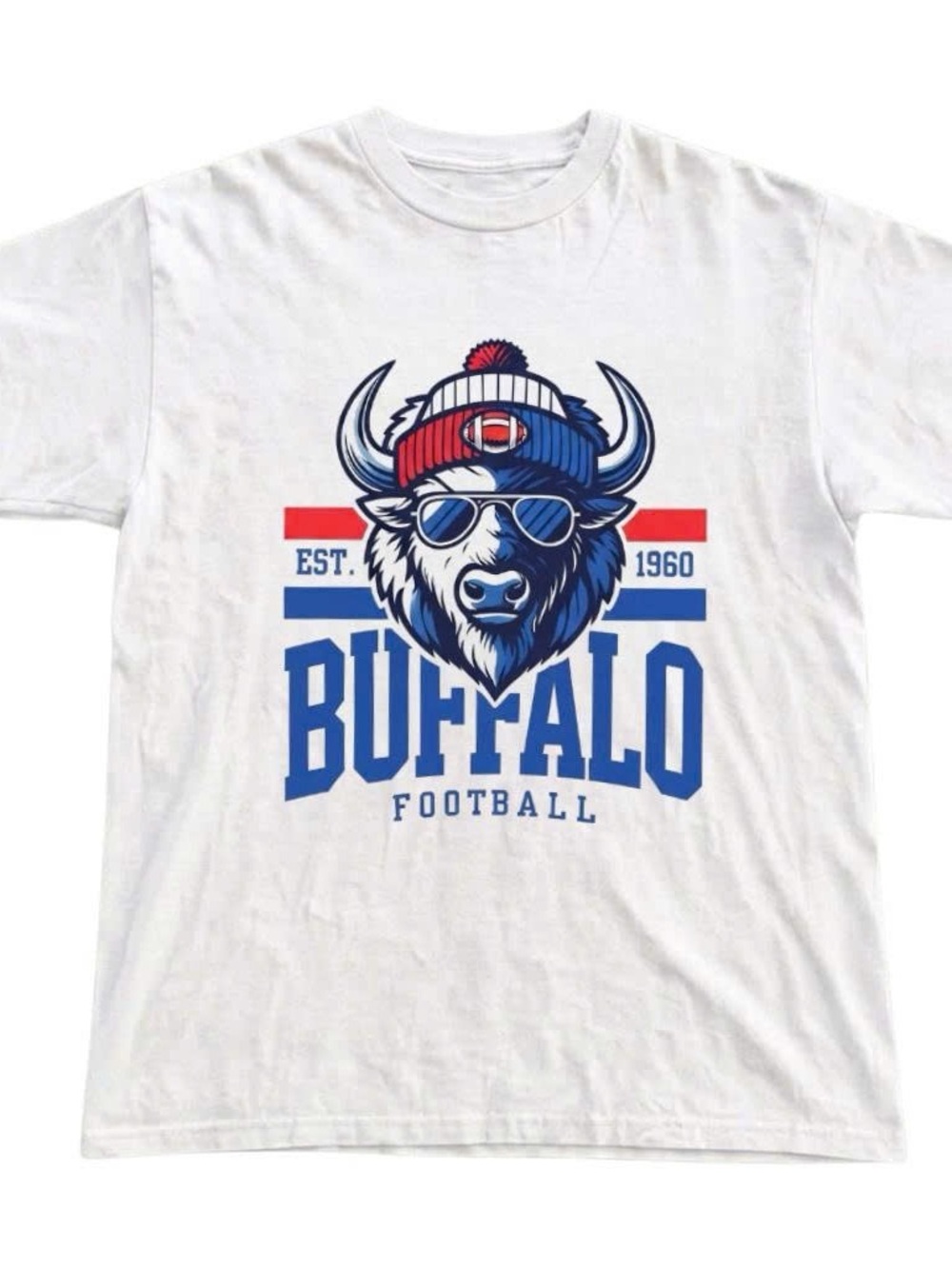 Buffalo Bills Football White Graphic Tee